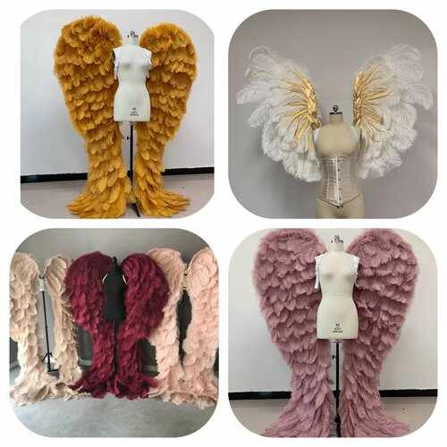 Our ostrich angel wings collection made from ostrich feathers