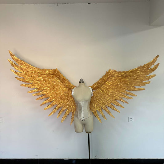 Luxury Golden Angel Wings From Goose Feathers