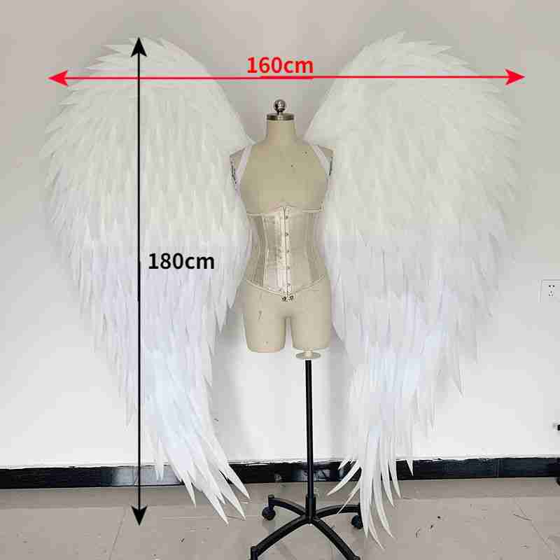 Our white angel wings dimensions. Made from pearl cotton foam. Wings for angel costume. Suitable for photoshoots.