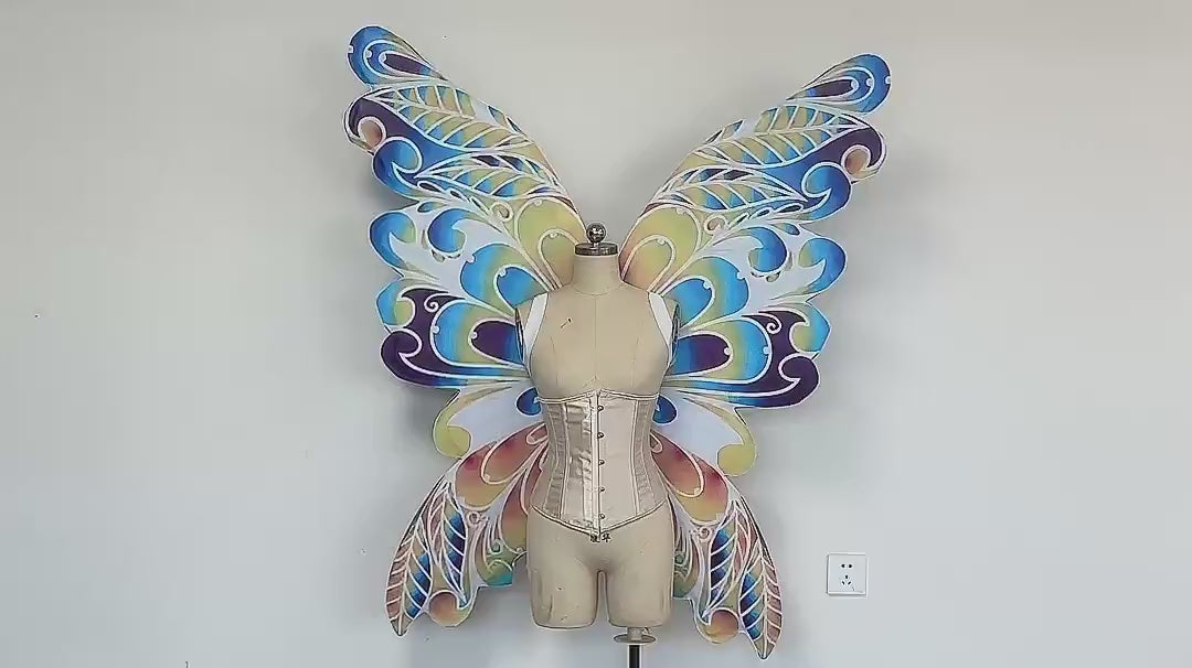 Our colorful dream butterfly wings video. Made from cloth. Can be also named fairy wings or pixie wings.